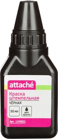 Фото 1/4 Краска штемпельная Attache черная 50 гр