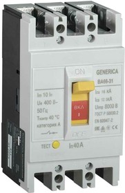 Автоматический выключатель ВА66-31 3Р 40А 18кА SAV10-3-0040-G