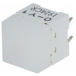 B3W-9000-Y1N, Микропереключатель, 1, SPST-NO, 0,05A/24ВDC, THT, светодиодная