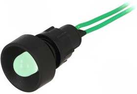 Фото 1/2 LG-D10-230AC, Индикат.лампа: LED, вогнутый, 230ВAC, Отв: d13мм, IP40, пластик