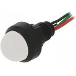 LRG-D20-230ACWK, Индикат.лампа: LED, выпуклый, 230ВAC, Отв: d13мм, IP40, пластик