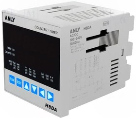 Фото 1/2 H8DA 100-240V AC/DC, Счетчик: электронный, LED x2, импульсы/время, SPDT, IN 1: NPN, PNP