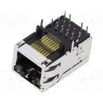 SI-51005-F, Socket; RJ45; PIN: 8; shielded,with LED; Layout: 8p8c; THT; angled