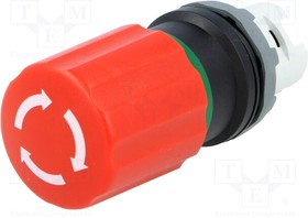 MPET3-10R, Переключатель, выключатель безопасности, 2, 22мм, красный