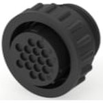 Plug housing, 16 pole, crimp connection, screw locking, straight, 182642-1