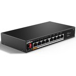 DAHUA DH-SF1008LP 8-портовый неуправляемый коммутатор с РоЕ, 4xRJ45 100Mb PoE ...