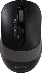 Фото 1/3 A-4Tech Мышь Fstyler FG10S черный/серый оптическая (2000dpi) беспроводная USB [1204030]