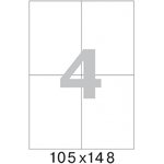 Этикетки самокл. ProMEGA Label BASIC 105х148 мм./4 шт. на лис.А4(100л./уп)