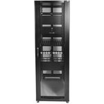 Шкаф серверный напольный перфорированная дверь, ШТК-СП-42.6.12-48АА-9005