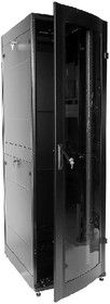 Фото 1/5 ЦМО Шкаф телекоммуникационный напольный ПРОФ универсальный 42U (600x800) дверь стекло, чёрный, в сборе (ШТК-МП-42.6.8-1ААА-9005)