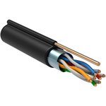 ITK Витая пара F/UTP кат.5E 4х2х24AWG solid LDPE с металлическим тросом 1,2мм ...