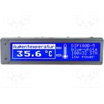 EA DIP180B-5NLW, Дисплей: LCD; графический; 180x32; STN Positive; голубой; LED; 5ВDC