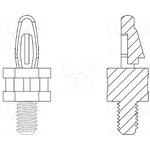 8G504V40307, Дистанц PCB; полиамид 66; Дл: 12,7мм; шток с резьбой,на защелки