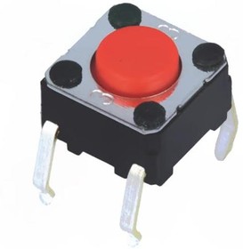 Фото 1/4 B3F1006, Switch Tactile N.O. SPST Flat Round Button PC Pins 0.05A 24VDC 4.9N Thru-Hole Bag