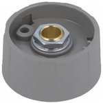 Rotary knob, 6 mm, plastic, gray, Ø 31 mm, H 15 mm, A2531068
