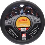 Оплетка руля (S) 35-37см черная кожа MISTAR