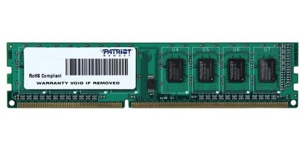 Память DDR3 4Gb 1333MHz Patriot PSD34G133381 RTL PC3-10600 CL9 - Main Image