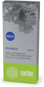 Фото 1/10 Картридж ленточный Cactus CS-ERC31 пурпурный для Epson ERC 31/TM-930/TM-950 3000000 signs