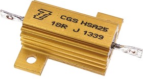Фото 1/4 18Ω 25W Wire Wound Chassis Mount Resistor HSA2518RJ ±5%