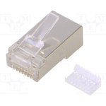 MP0004, Вилка, RJ45, PIN: 8, Кат: 5e, экранированный, Конф: 8p8c, на провод