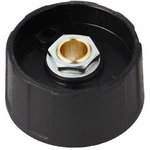 Rotary knob, 6 mm, plastic, black, Ø 31 mm, H 15 mm, A2531060