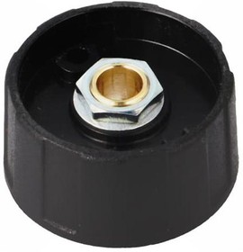 Фото 1/2 Rotary knob, 6 mm, plastic, black, Ø 31 mm, H 15 mm, A2531060