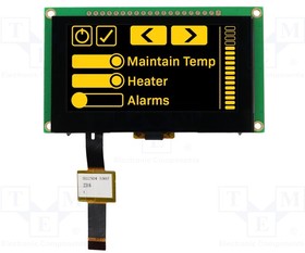 NHD-2.7-12864WDY3-CTP, OLED Displays & Accessories 2.7 YLW GRAPH OLED CTP THRU HOLE