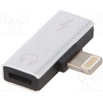 AK-AD-64, Адаптер; гнездо Apple Lightning x2,вилка Apple Lightning