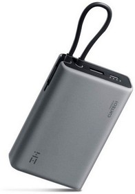 Внешний аккумулятор ZMI 10000mAh Powerbank with build-in Charging Cable P17 Gray | купить в розницу и оптом