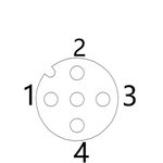 VELLEDQ Соединитель клеммный M12-F05T, Розетка, Прямой с клеммником ...