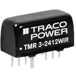 TMR 3-2410WIR, Isolated DC/DC Converters - SMD 3W 9-36Vin 3.3Vout 700mA SIP8 Iso Reg