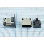 Фото 2/3 Разъем USB 3.1, Тип C, Гнездо, 24 вывода, Поверхностный Монтаж на плату, № 14557 гн USB \C 3,1\24P4C\пл\верт\ \USB3,1TYPE-C 24PF-009