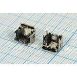 Гнездо micro USB, Тип B, угловое, 5 контактов, SMD на плату ...