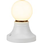 405-626, Лампа шар E27, 7LED, 24В, диаметр 45мм ТЕПЛЫЙ БЕЛЫЙ, матовая колба
