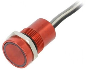 Фото 1/3 MC16MORGR, Pushbutton Switches 16mm Norm Op Al Red Anodised Grn/Red LED