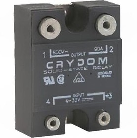 Фото 1/4 H12WD4890G, Solid State Relay - 4-32 VDC Control Voltage Range - 90 A Maximum Load Current - 48-660 VAC Operating Voltage Ran ...