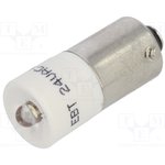 1860035W3, Индикат.лампа: LED; BA9S,T10; белый; пластик; 24ВAC; 24ВDC