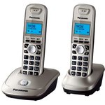 Р/Телефон Dect Panasonic KX-TG2512RUN платиновый (труб. в компл.:2шт) АОН