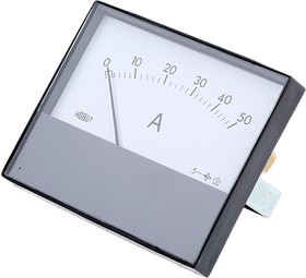 Фото 1/2 R68M-50A-001, R68M Analogue Panel Ammeter 50A DC, 63.5mm x 62.5mm, ±8 % Moving Magnet