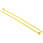 111-04805 T50R-PA66-YE, Cable Tie, 200mm x 4.6 mm, Yellow Polyamide 6.6 (PA66) ...