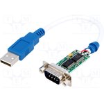 UC232R-NE, Модуль: проводной встроенный, RS232, USB, D-Sub 9pin, USB A, 0,1м