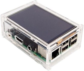 RA147 Корпус ACD Acrylic Case w/ 3.5 inch LCD hole for Raspberry Pi 3 B (вместо верхней крышки - отверстие для LCD дисплея) (494248)