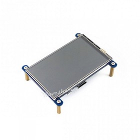 Фото 1/2 ACD18-RA333 Waveshare 4" резистивный сенсорный дисплей без корпуса, 800*480 IPS матрица, вход HDMI питание по USB, для Raspberry Pi 3 (WS120