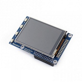 Фото 1/2 ACD17-RA413 Waveshare 2.8" резистивный сенсорный дисплей без корпуса, 320*240 IPS матрица, вход SPI, питание по USB, для Raspberry Pi 3 (WS1