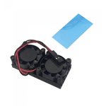 RA535 Два вентилятора с радиатором ACD Double Fans (25*25*7mm) + Radiator (50*25*5mm) for Raspberry Pi 3B+/4B (RASP3409)