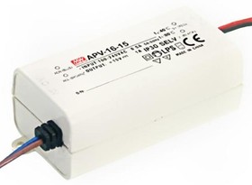 Фото 1/6 APV-16-24, LED Power Supplies 16.08W 24V 0.67A 90-264VAC Constant V