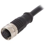 PXPTPU12FBF08ACL010PUR, Straight Female 8 way M12 to Unterminated Sensor Actuator Cable, 1m