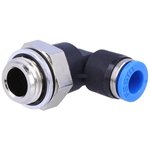 QSL-G1/4-6, QS Series Elbow Threaded Adaptor, G 1/4 Male to Push In 6 mm ...