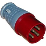 024 (3P+E 32A 380-415V~), Вилка силовая переносная стандарта CEE 024, 3Р+PЕ ...