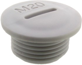 Заглушка MG-20 Серый пластик, Заглушка для кабельного ввода MG-20, пластиковая, серая